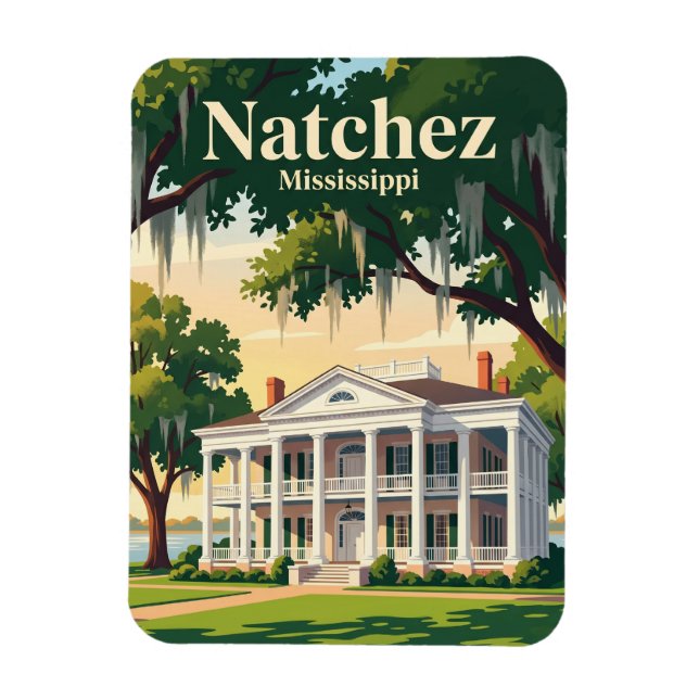 Natchez Mississippi Magnet (Vertical)