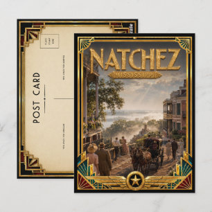 Natchez Mississippi Vintage Art Deco Golden Age Postcard