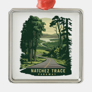 Natchez Trace Parkway Mississippi Forest Metal Tree Decoration