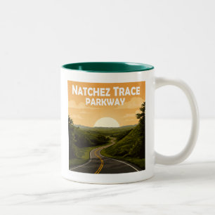 Natchez Trace Parkway Mississippi Landscape Two-Tone Coffee Mug