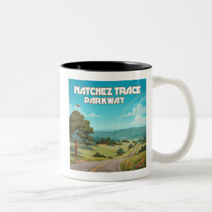 Natchez Trace Parkway Mississippi Rainbow Two-Tone Coffee Mug