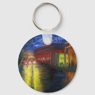 Natchitoches, Louisiana at Night Key Ring