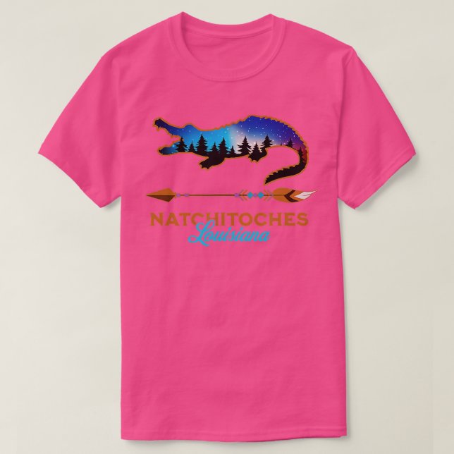 Natchitoches Louisiana USA Bayou Cajun Alligator S T-Shirt (Design Front)