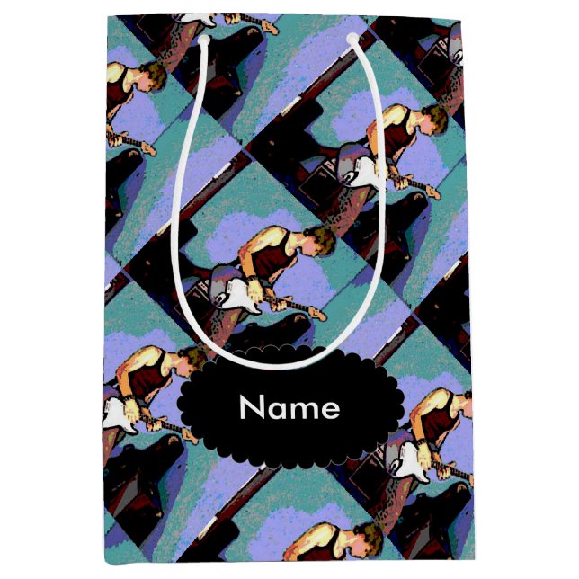 Nate and Guitar For Gifts Medium Gift Bag (Front)