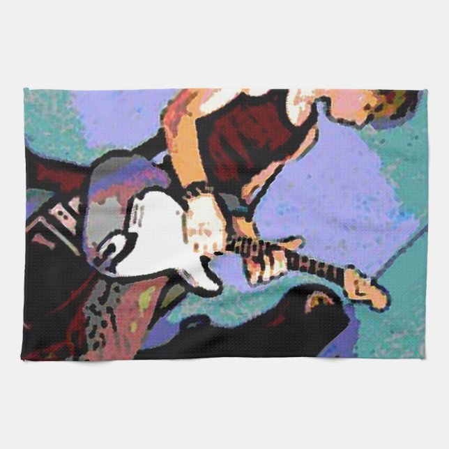 Nate and Guitar Tea Towel (Horizontal)