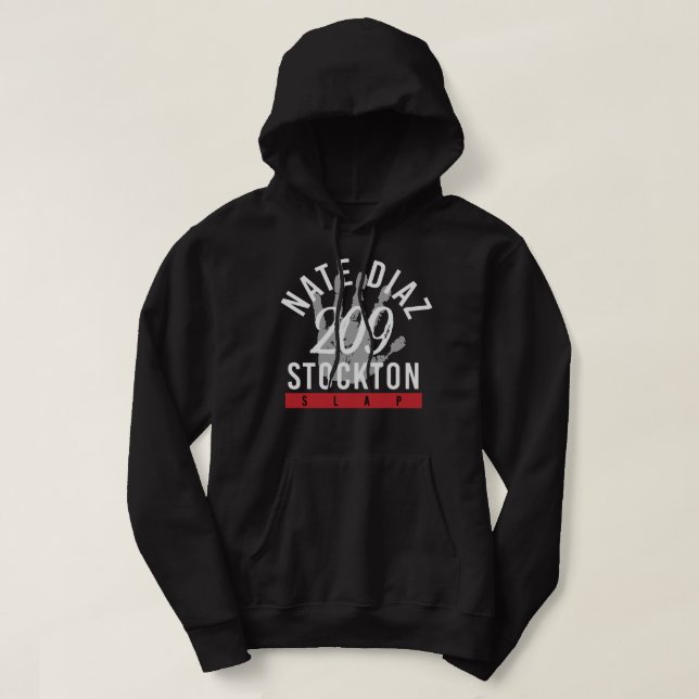 Nate Diaz 209 Stockton Slap Jiu Jitsu Essential T  Hoodie (Design Front)