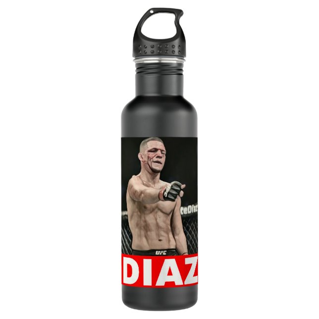 Nate Diaz Classic T Shirt 710 Ml Water Bottle (Front)