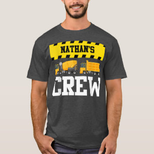 Nathan Construction Crew Custom Dumptruck Dump Tru T-Shirt