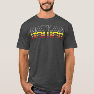 Nathan First Name Funny Vintage Sunset Nathan retr T-Shirt