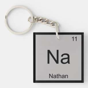 Nathan Name Chemistry Element Periodic Table Key Ring