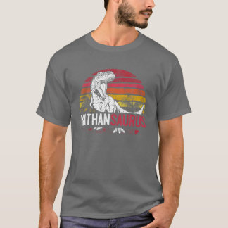 Nathan Saurus Funny Personalised Dinosaur T Rex Na T-Shirt