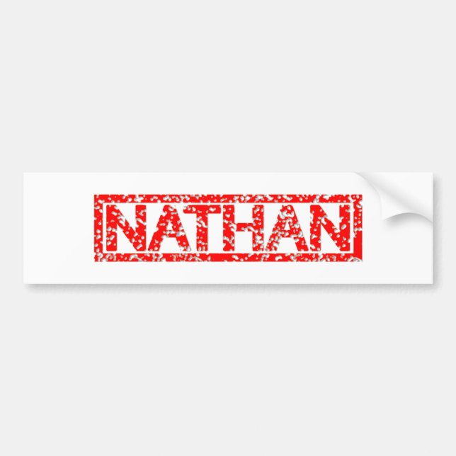 Nathan Stamp Bumper Sticker (Front)