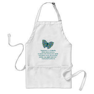 Nathaniel Hawthorne Butterfly Happiness Quote Standard Apron