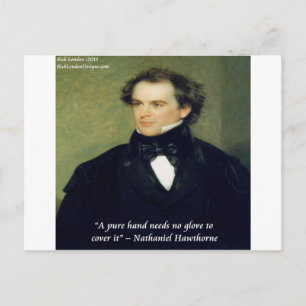 Nathaniel Hawthorne "Pure Hands" Wisdom Quote Postcard