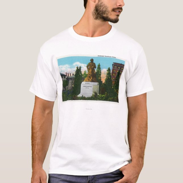 Nathaniel Hawthorne Statue View T-Shirt (Front)