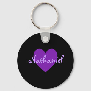 Nathaniel in Purple Key Ring