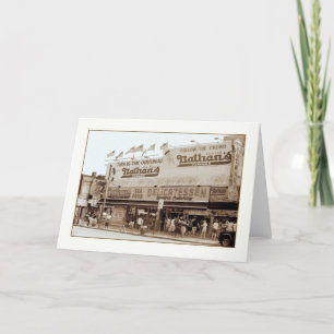 Nathan's Famous Hot Dogs Blank Greeting Card