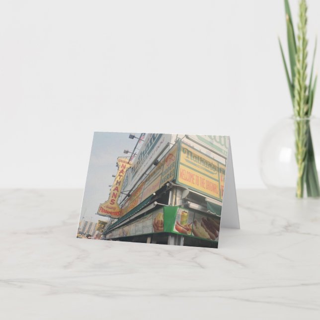 Nathan's Famous Hot Dogs Blank Note Card (Front)