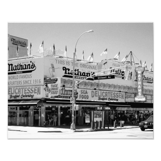 Nathan's Famous Hot Dogs Photographic Print (Front)