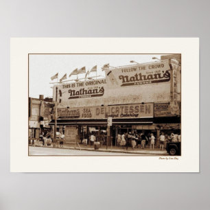Nathan's Famous Hot Dogs Poster