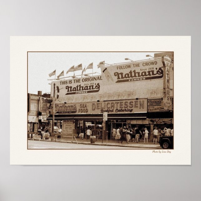 Nathan's Famous Hot Dogs Poster (Front)