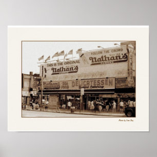 Nathan's Famous Hot Dogs Poster