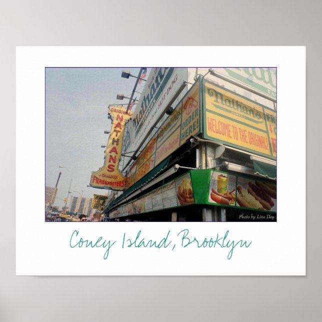 Nathan's Famous Hot Dogs Poster (Front)