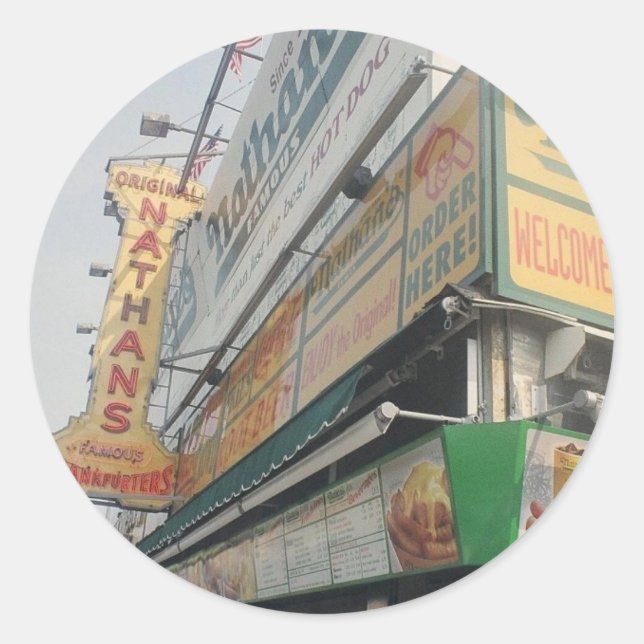 Nathan's Famous Hot Dogs Stickers (Front)