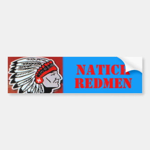 NATICK, REDMEN BUMPER STICKER
