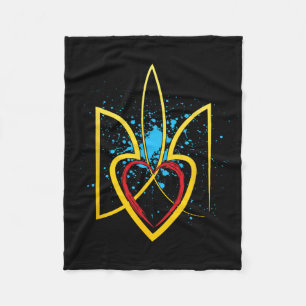 Nation Coat Arms Of Ukraine Ukrainian Kiev Homelan Fleece Blanket