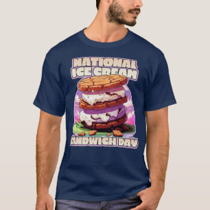 Nation Ice Cream Sandwich Day Ice Cream Lover Desi T-Shirt