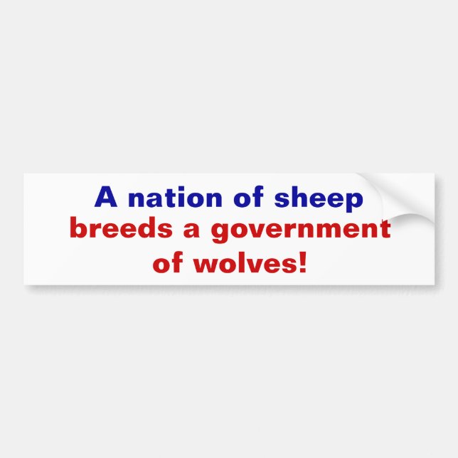 Nation of Sheep Bumper Sticker (Front)