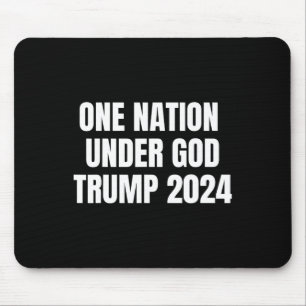 Nation Under God Trump 2024 God American Flag Jesu Mouse Mat