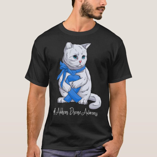 National Addisons Disease Awareness Month Blue Rib T-Shirt (Front)