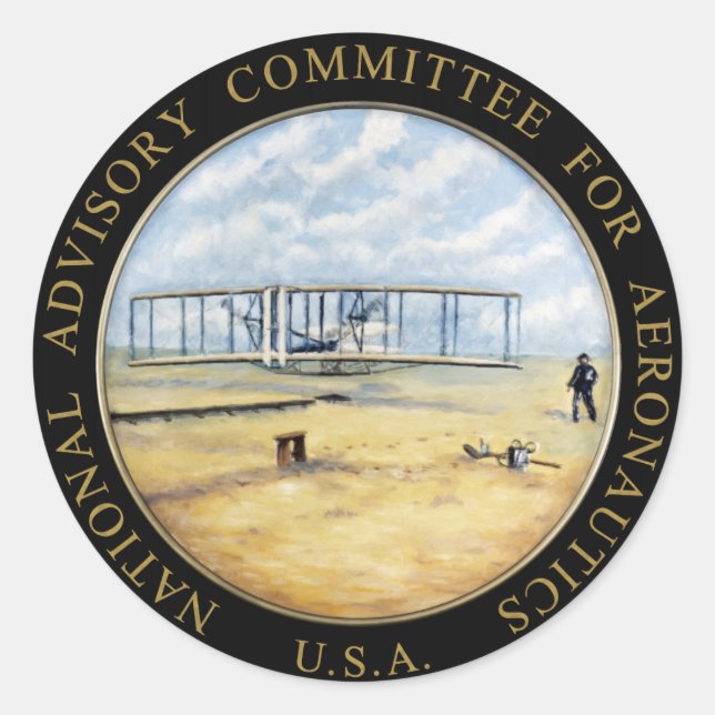 National Advisory Committee for Aeronautics Logo Classic Round Sticker (Front)