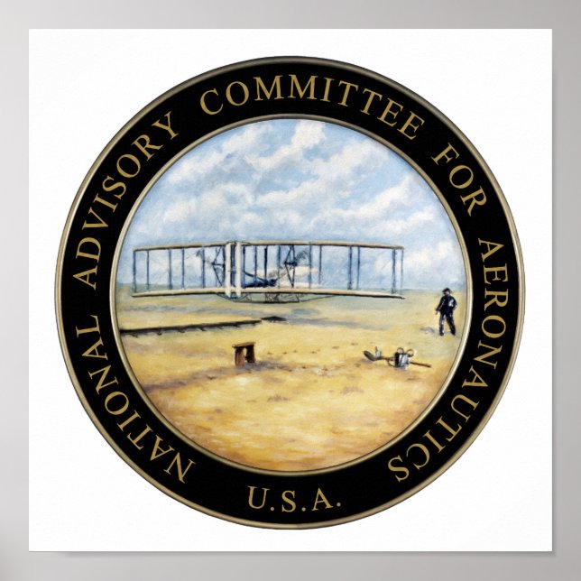 National Advisory Committee for Aeronautics Logo Poster (Front)