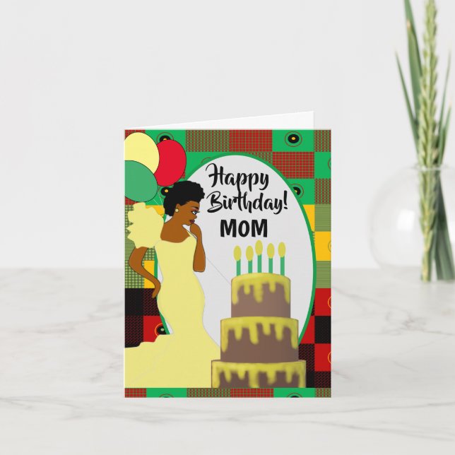 National African American Mum Birthday Card (Front)