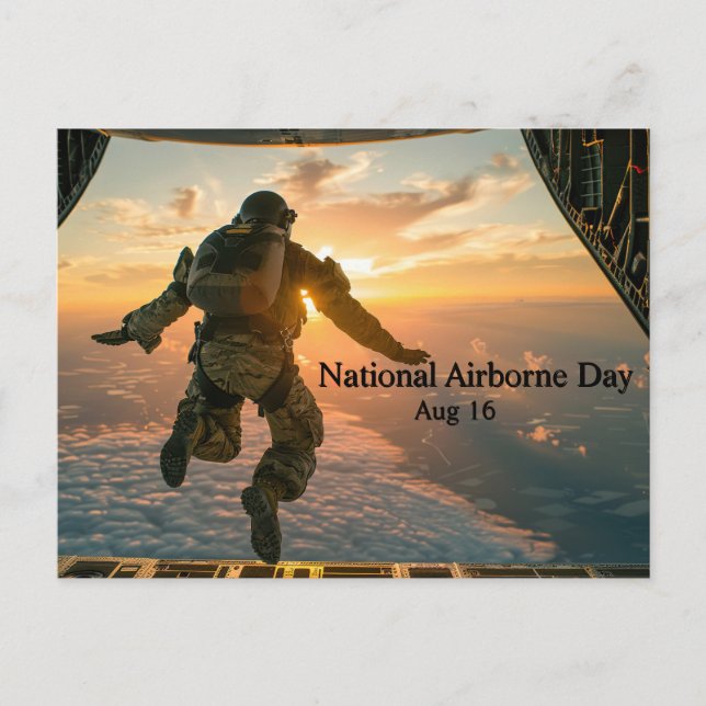 National Airborne Day Postcard (Front)