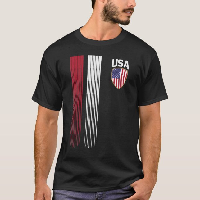 National America Flag USA American Football Fan So T-Shirt (Front)