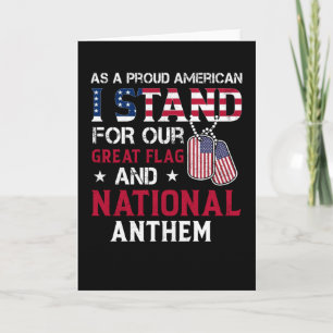 National Anthem - USA Flag Design Card