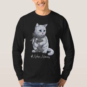 National Aphasia Awareness Month Gray Ribbon Cute T-Shirt