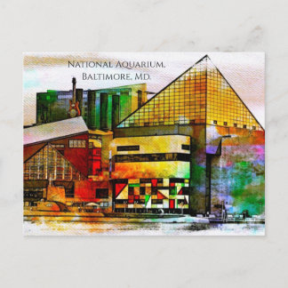 National Aquarium, Inner Harbour, Baltimore, Maryl Postcard
