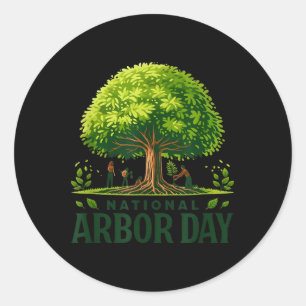 National Arbor Day Tree Care For A Happy Arbor Day Classic Round Sticker