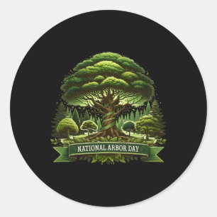 National Arbor Day Tree Care For A Happy Arbor Day Classic Round Sticker