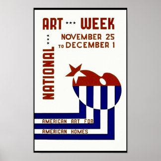 National Art Week  - Vintage WPA Poster