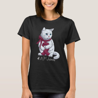 National AVM Awareness Month Burgundy Ribbon Cute  T-Shirt