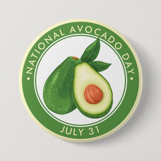 National Avocado Day 7.5 Cm Round Badge (Front)