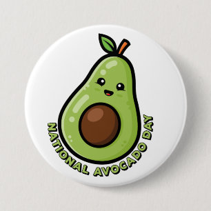 National Avocado Day 7.5 Cm Round Badge