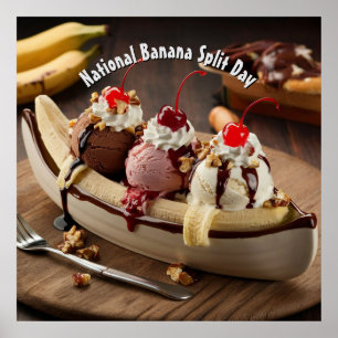 National Banana Split Day Poster