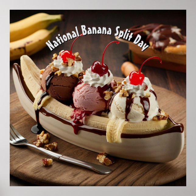 National Banana Split Day Poster (Front)